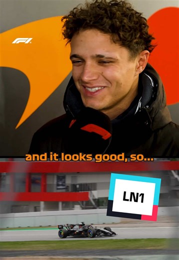 Lando Norris Smiles Over His New Number 1 Car