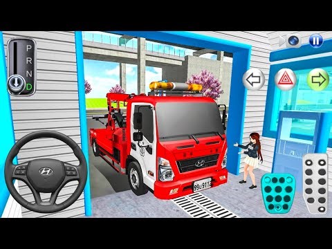 New Red Tow Truck Car Wash Driving Simulator - 3D Driving Class - Android ios Gameplay Truck 2026