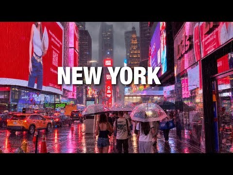 New York City 4K LIVE Rainy Manhattan on Sunday (October 11, 2026)