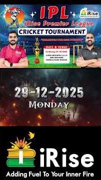 iRise Premier League ( Season - 2) Criicket Tournament #irisepremierleague #siconstableexams