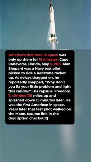 America’s First Man in Space Lasted 15 Minutes #short #history #coldwar
