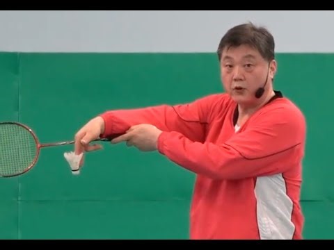 Badminton Different Skills from left front court-Lesson 2. Different types of net drop shots