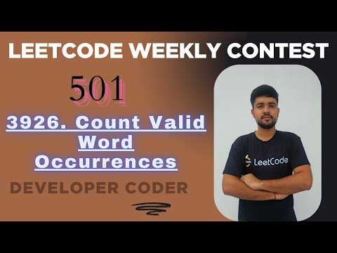 Count Valid Word Occurrences | LeetCode 3926 | Weekly Contest 501 | Java | Developer Coder