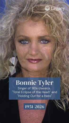 Farewell to Bonnie Tyler, singer of the '80s classic "Total Eclipse of the Heart"