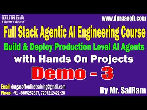 Full Stack Agentic AI Engineering Course tutorials || by Mr. SaiRam On 15-04-2026 @9:30PM (IST)