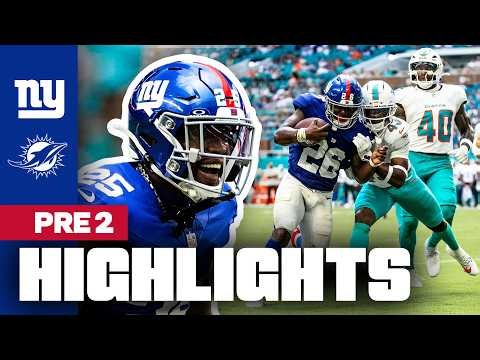 Game Highlights: Top Plays from Giants WIN vs. Dolphins Preseason Week 2