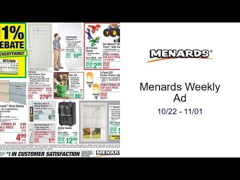 Menards Weekly Ad 10/22 - 11/01