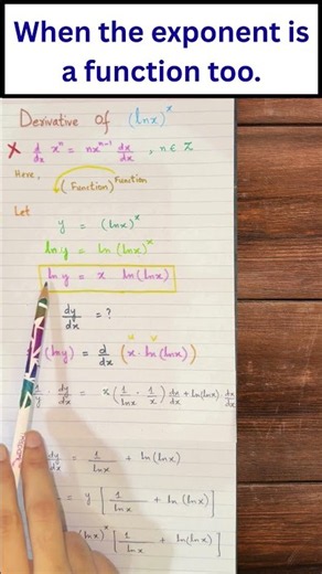 Derivative of ((\\ln x)^x) | Part 2/9 | Logarithmic Differentiation | Infinity Math