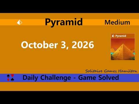 Microsoft Solitaire Collection | Pyramid Medium - October 3, 2026 | Daily Challenges