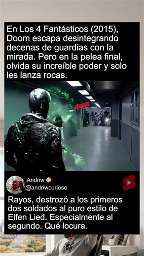 En Los 4 Fantásticos (2015), Doom escapa desintegr...