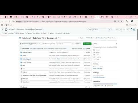 Hackathon II : Phase I Todo Spec Driven Development 2026 01 06.