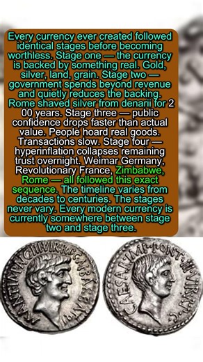 Why Every Currency In History DIED — The SAME 4 Stages#CurrencyCollapse #RomanDenarius