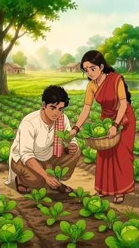 A Poor Village Couple Built a Better Life Through Farming 🥬🐟 | 90s Village Life #Shorts#villagelife