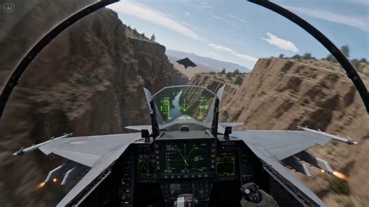 Prompt Studio: Cockpit Chase with @dreamina_ai , text to videoFirst-person inside F-22 cockpit, extreme Gs, HUD instability, radio static. Ultra-low canyon chase, alien craft ahead.Hard lock-on: missile fired.Countermeasure pulse, missile breaks, detonates mid-air, shockwave hits jet.Hard evasive roll, near canyon collision, emergency pull-up.Secondary lock attempt, HUD overload, multiple afterimages split target tracking.Final convergence, craft snaps to canopy distance. White flash. #DeaminaCP