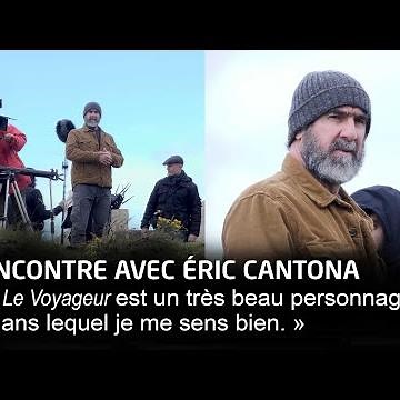 Interview d'Éric Cantona - tournage de la série Le Voyageur à Saint-Brevin-les-Pins (44)