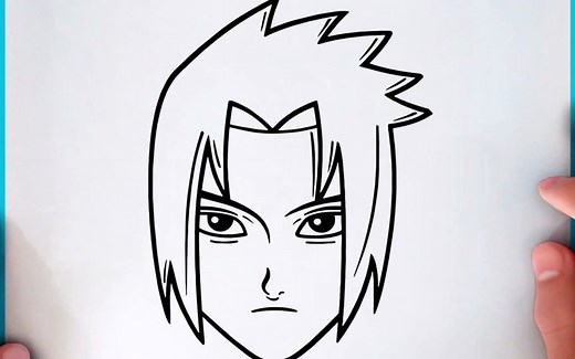 【简笔画】教你一步一步画火影忍者佐助~超级简单的绘画，一看就会！