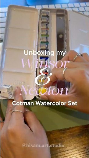 Unboxing my first winsor and newton watercolor set #winsorandnewton #watercolor
