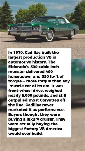 The Cadillac That Outmuscled Every Corvette in 1970