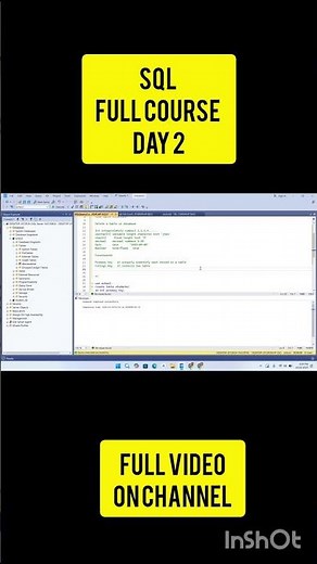 SQL FULL COURSE DAY #2