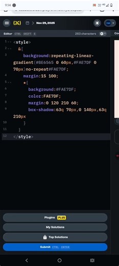 CSS Battle Daily Targets November 29, 2025