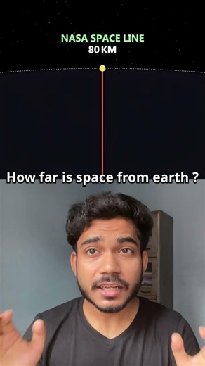 How far is space from earth? 🌎