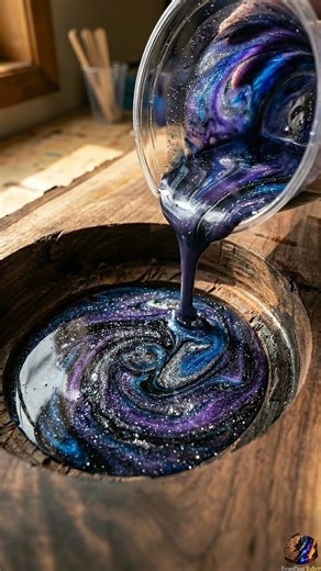 Turning Wood into a Mini Nature World 🌍 Epoxy Table