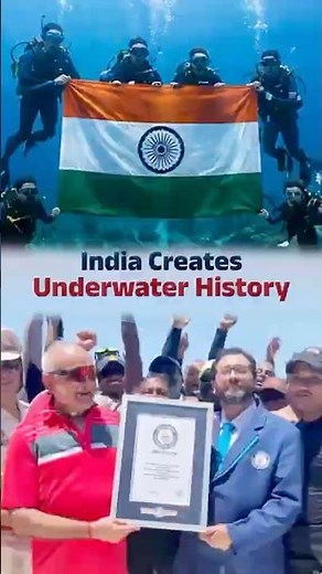 अंडमान में इतिहास: समुद्र की गहराई में फहराया गया दुनिया का सबसे बड़ा तिरंगा