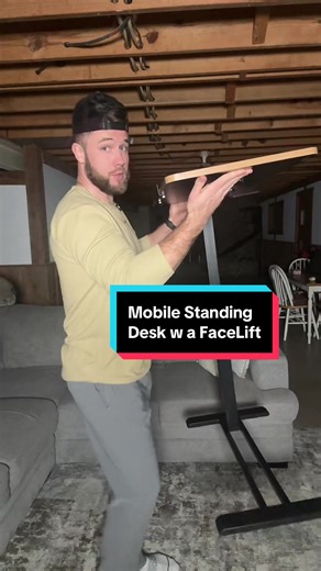 Adjustable Mobile Standing Desk for Work and Caregiving