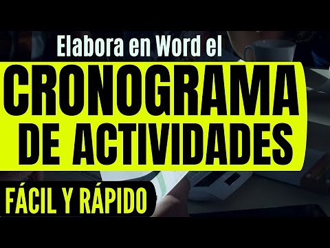 CÓMO HACER UN CRONOGRAMA DE ACTIVIDADES EN WORD PASO A PASO CON EJEMPLO (PROYECTO DE INVESTIGACIÓN)