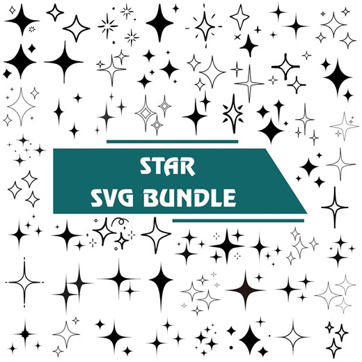 Stars SVG Bundle: Sparkle Art, Twinkle Star Clipart (digital Download) - Etsy