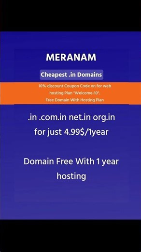 Cheapest .in Domains