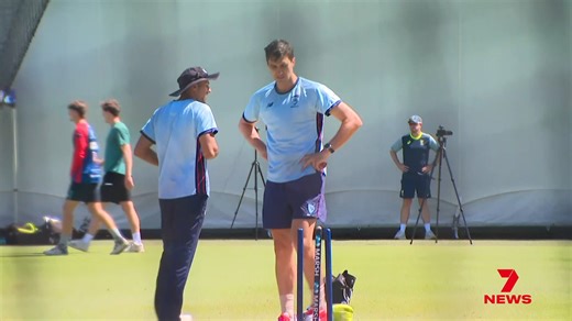 Injured Aussie captain Pat Cummins has ticked off another crucial net session before the Ashes, as Steve Smith batted beautifully for NSW at the SCG. | 7NEWS Sydney