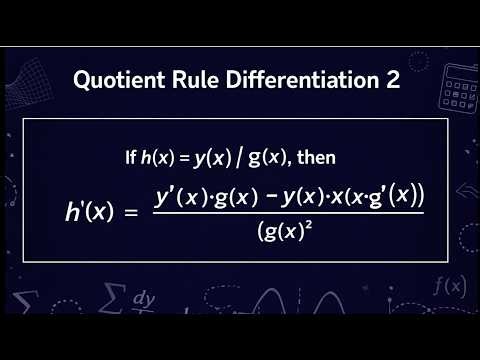 Quotient Rule Differentiation 2