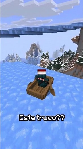 COMANDO para hacer Caminos de Hielo con un Barco en MINECRAFT!!