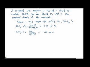 3.5 Empirical Formula Calculation