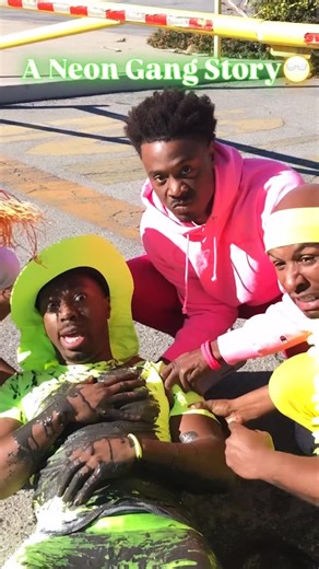 Juhahn Jones on Instagram: "A Neon Gang Story Pt.2😎 Was just tryna Dance!🤷🏾 #NeonGang #Neon #comedy #hood #dance #gang #friends"