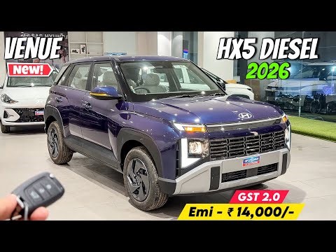 Hyundai Venue HX5 Diesel 2026 ❤️ | मात्र ₹ 14,000/- की Emi ✅ | Venue 2026 Detailed Review