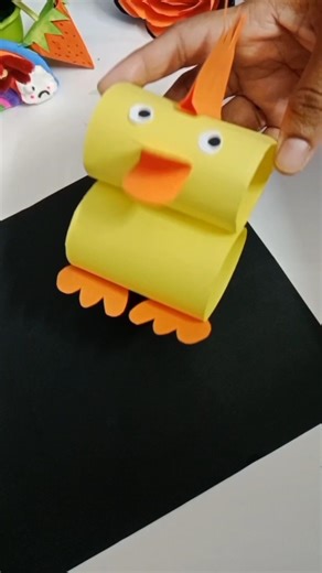 Cute little paper chick 🐥💛Made with simple craft paper and lots of love ✂️✨