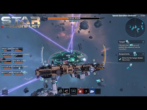 Star Conflict - Destroyer Mission with the ship Emperor