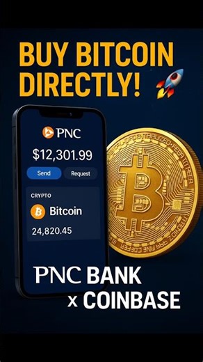 PNC Bank Partners with Coinbase: Buy Bitcoin Directly in App 🚀 #CryptoNews #Bitcoin #PNCBank #news