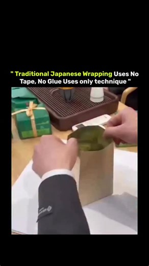 Explain Nexus on Instagram: "Traditional Japanese wrapping, known as tsutsumi, focuses on careful folding and tension rather than tape or glue. The paper is shaped in a way that holds itself together, making the wrap both secure and elegant. This method reflects Japanese values of simplicity, respect for materials, and attention to detail, turning packaging into a form of art rather than just a cover. "DM for credit/removal" Follow @explainexus for more 📸 ✨ #JapaneseCraft #SatisfyingProcess #tr