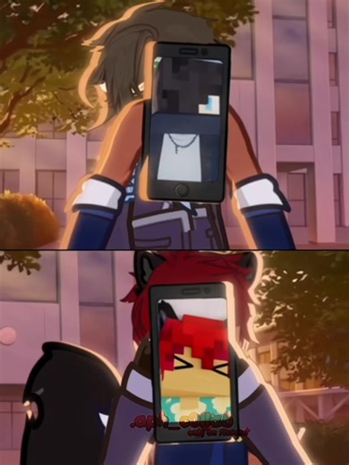 [!!] — #BLAZE || {#.aph_c0llab} (Cr: @1kxoo.0) - (W/ Zane) Not a ship! Old trend no idea to put for the pics 💔!! • • tags — #fyp #aphmau #tween #gachacollab