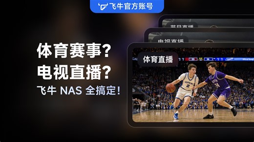 体育赛事 电视直播，飞牛 NAS 全打通？ IPTV 功能上手体验