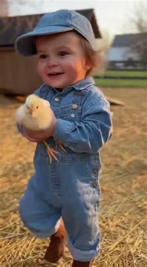 Protective Hens Chase Toddler 😂🐔 | Funny Farm Kid Video Goes Viral