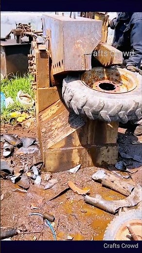 Scrap Tire Cutting Machine in Action | Heavy-Duty Rubber Cutter