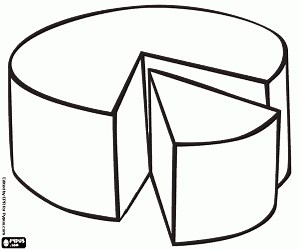 A wheel of gruyere cheese coloring page printable game