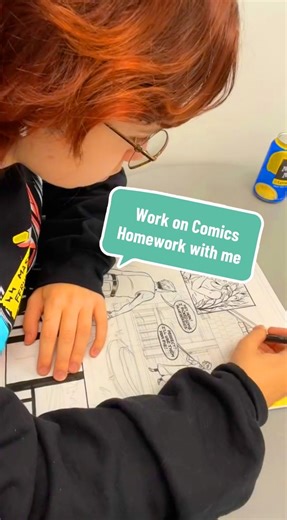 Join @lunalemony on their comic homework progress. #comics #cartooning #inking #homework #wip #artwork #cartoonist #comicartist #artstudent #collegestudent #artschool #artcollege #schoolofvisualarts #svanyc #sva | School of Visual Arts