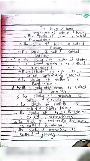 Basic science terminologies different branches of Science