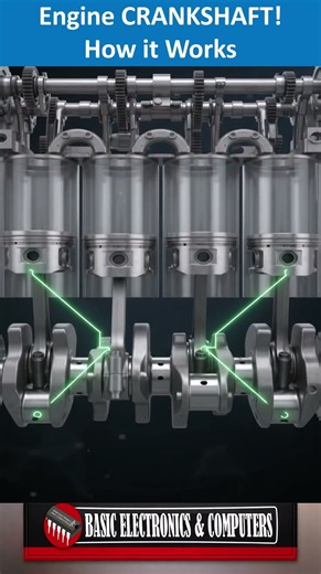 Engine CRANKSHAFT! How it Works! #shorts #shortsfeed #engine #crankshaft