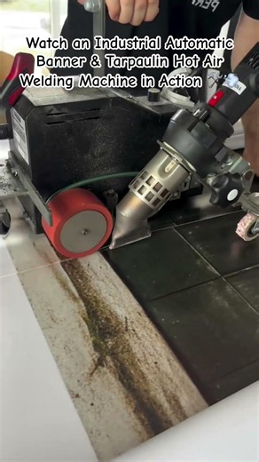 Automatic Banner & Tarpaulin Hot Air Welding Machine in Action #BannerWelding #HotAirWelder